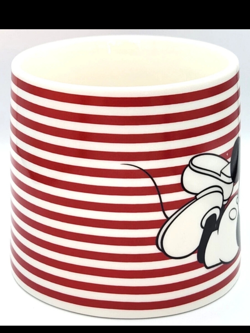 Mickey Mouse Striped Ceramic Mug-(24oz)❤️🖤 - Picture 2 of 7